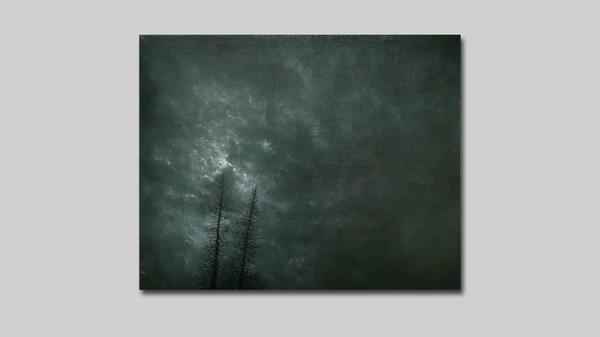 JAN GEMEINHARDT Vor dem Sturm (2023) 24 x 30 cm Acryl und Öl auf Leinwand