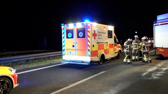 Stau übersehen: Transporterfahrer bei Unfall auf der A6 bei Schwabach schwer verletzt