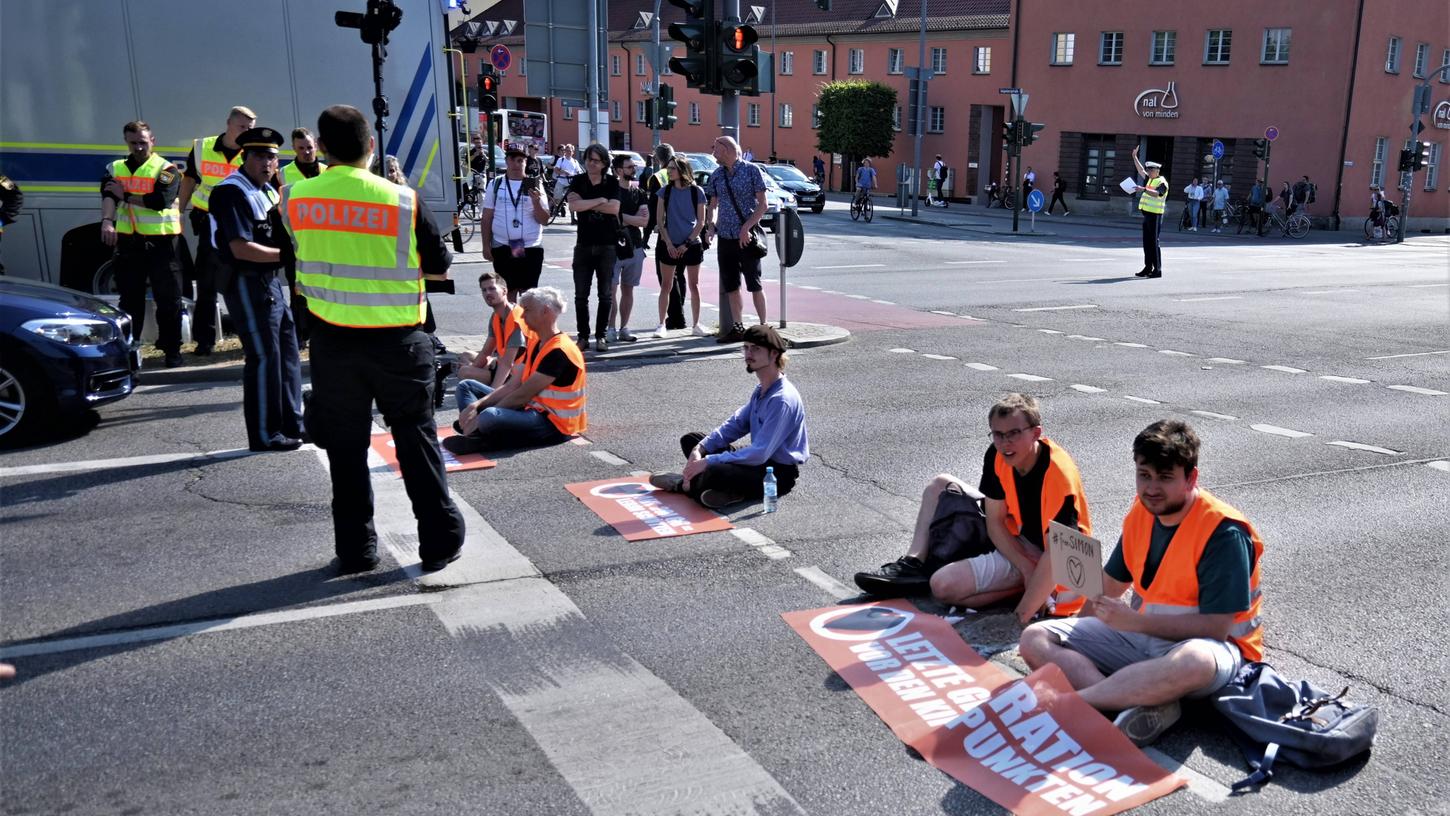 Der Protest der Klimaaktivisten in Regensburg verlief weitgehend friedlich.