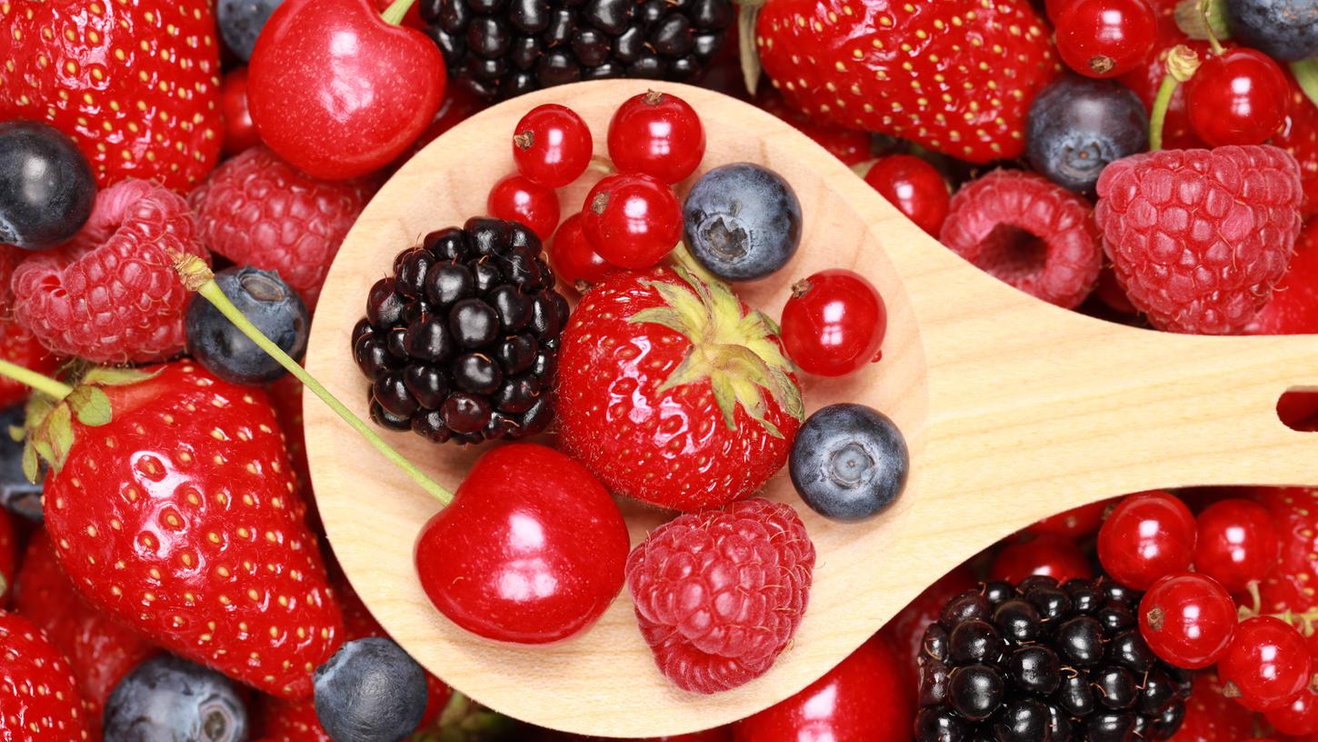 Beeren gehören zu den zuckerarmen Obstsorten.    