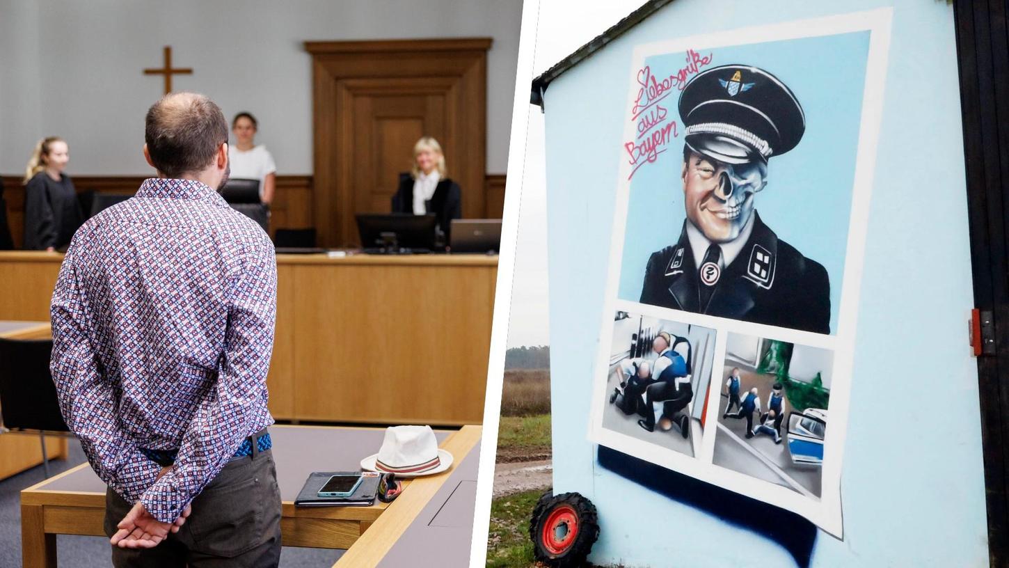 Der Mann mit dem Künstlernamen Fabian Zolar hatte das Graffito im Sommer 2022 auf eine Scheune im Süden Nürnbergs gesprüht. Das Landgericht verwarf nun die Berufung des 39-Jährigen.