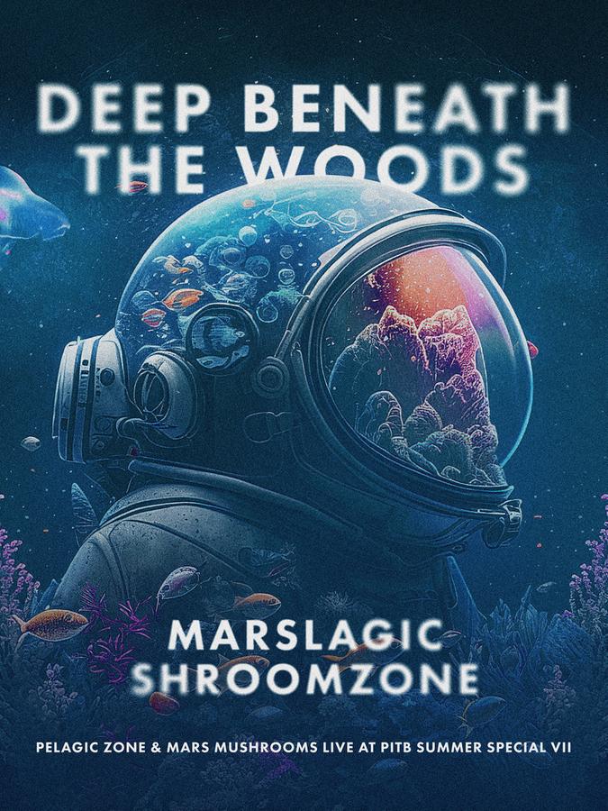Das Albumcover von Marslagic Shroomzones "Deep Beneath The Woods", dem aktuellen Projekt der Mars Mushrooms.