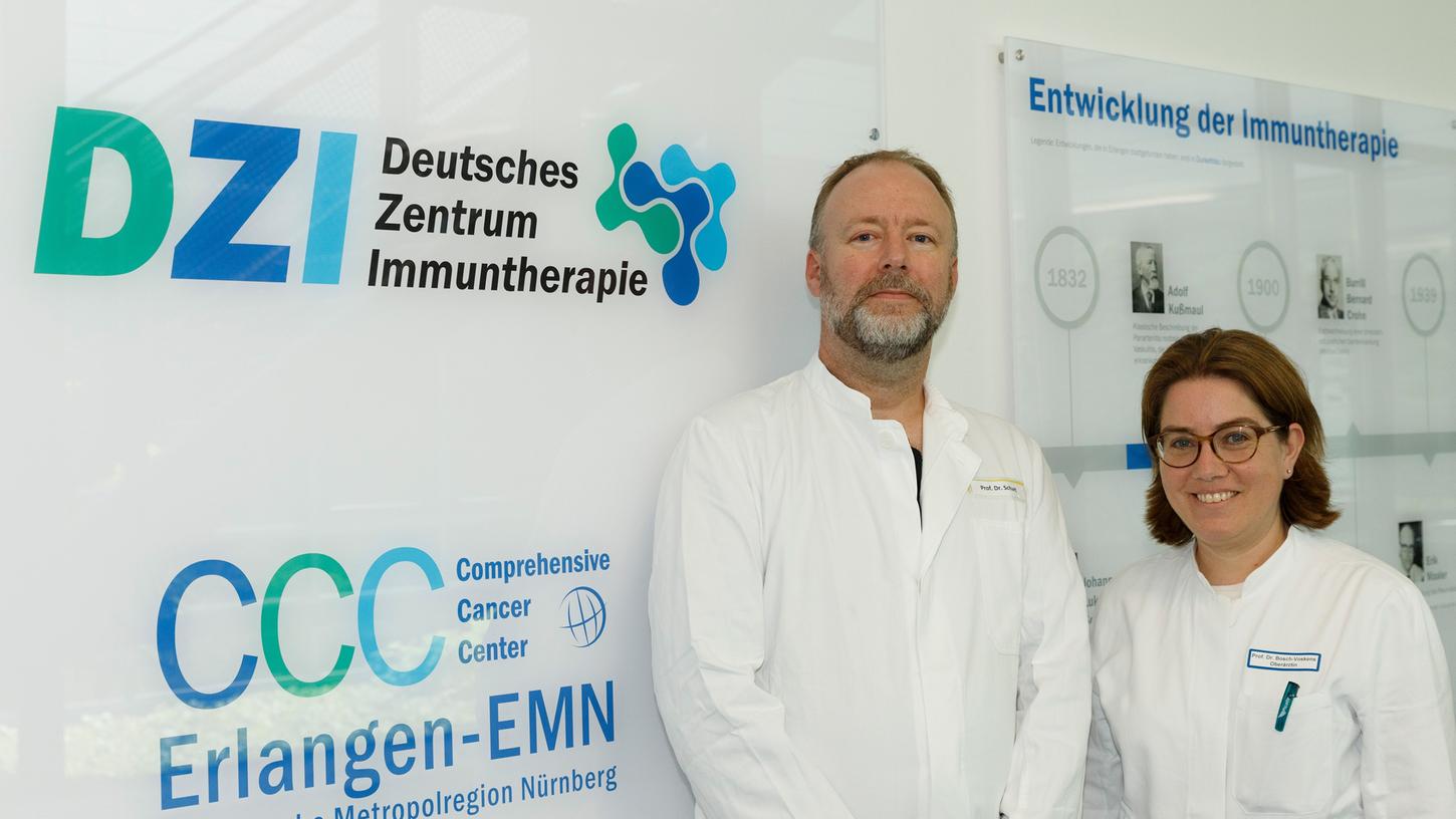 Forschen gemeinsam an der Hautklinik des Uniklinikums Erlangen: Prof. Dr. Caroline Bosch-Voskens und Prof. Dr. Niels Schaft (v. re.). Forschen gemeinsam an der Hautklinik des Uniklinikums Erlangen: Prof. Dr. Caroline Bosch-Voskens und Prof. Dr. Niels Schaft (v. re.).