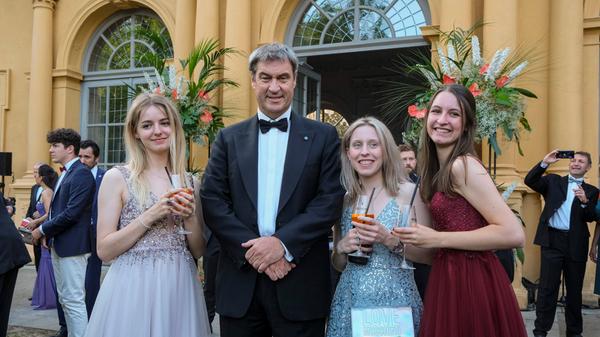 Erinnerungsfoto mit Markus Söder.