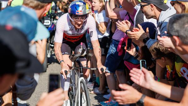 Und die Favoritin Daniela Ryf: Glücklich.