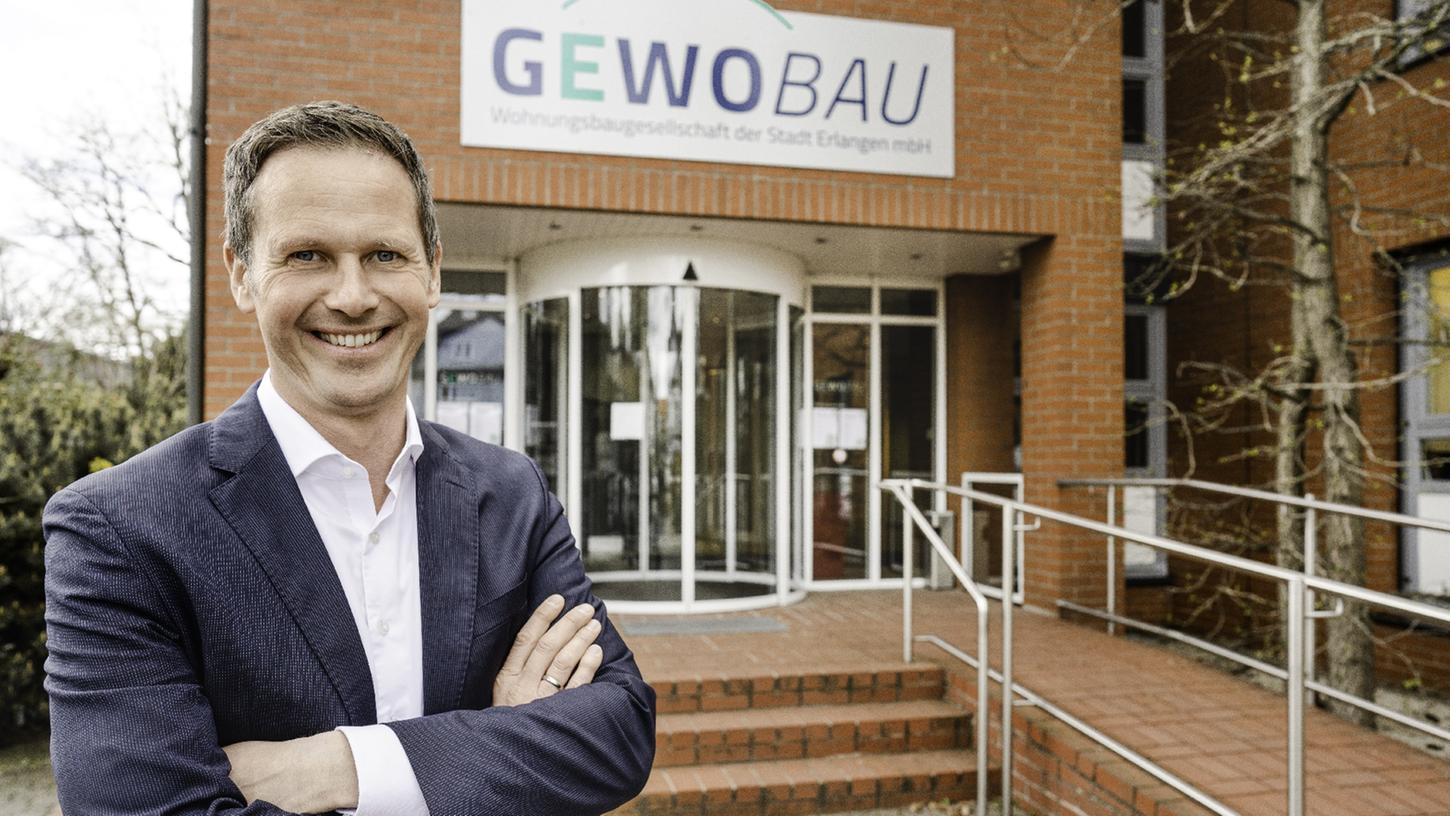 Tobias Stöhr steht seit 1. April an der Spitze der städtischen Wohnungsbaugesellschaft Gewobau in Erlangen.  