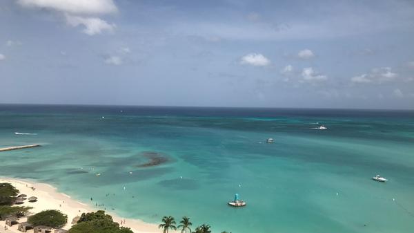 Eagle Beach liegt an der nordwestlichen Küste der Insel Aruba in der südlichen Karibik und erstreckt sich zwischen den beliebten touristischen Gebieten von Oranjestad, der Hauptstadt von Aruba, und Palm Beach. Eagle Beach erfreut sich ganzjährig eines angenehm warmen tropischen Klimas und ist unter anderem für seine charakteristischen Divi-Divi-Bäume berühmt, die immer in südwestlicher Richtung zeigen. Außerdem lädt das ruhige und warme Wasser zum Schwimmen, Schnorcheln und Tauchen ein. Hier können Besucher und Besucherinnen die faszinierende Unterwasserwelt erkunden und eine Vielzahl von Meereslebewesen entdecken, darunter bunte Fische und atemberaubende Korallenriffe.