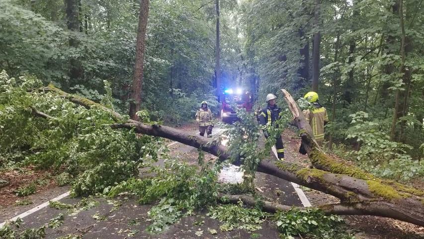 In Bubenreuth hatte die FFW alle Hände voll zu tun, die Straßen wieder freizubekommen. In Bubenreuth hatte die FFW alle Hände voll zu tun, die Straßen wieder freizubekommen.