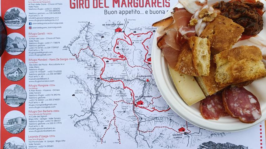 Wer länger als einen Tag unterwegs sein mag, kann den "Giro del Marguareis" im Nationalpark Marguareis abfahren und ist dann zwischen drei und fünf Tagen unterwegs in einer beeindruckenden Karstlandschaft zwischen piemontesischen Alpen und den französischen Seealpen. Gut Pause lässt sich in den verschiedenen "Refugios" (Berghütten) machen, die das Absteigen vom Rad zum Genuss machen.
