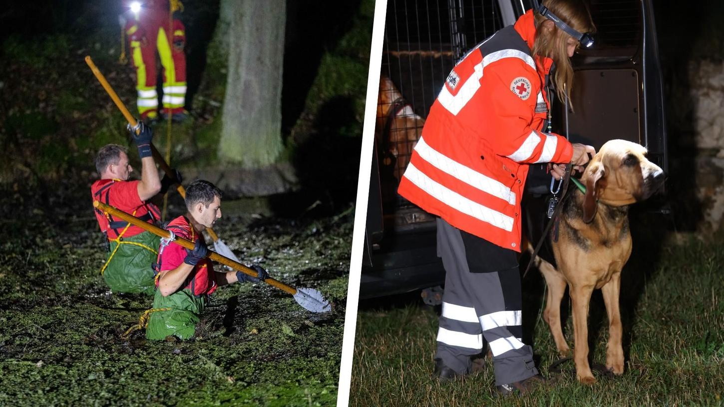 Zahlreiche Helferinnen und Helfer suchten nach der vermissten Elfjährigen aus Weimersheim. Der Einsatz der Rettungshunde führte schließlich zum Erfolg.