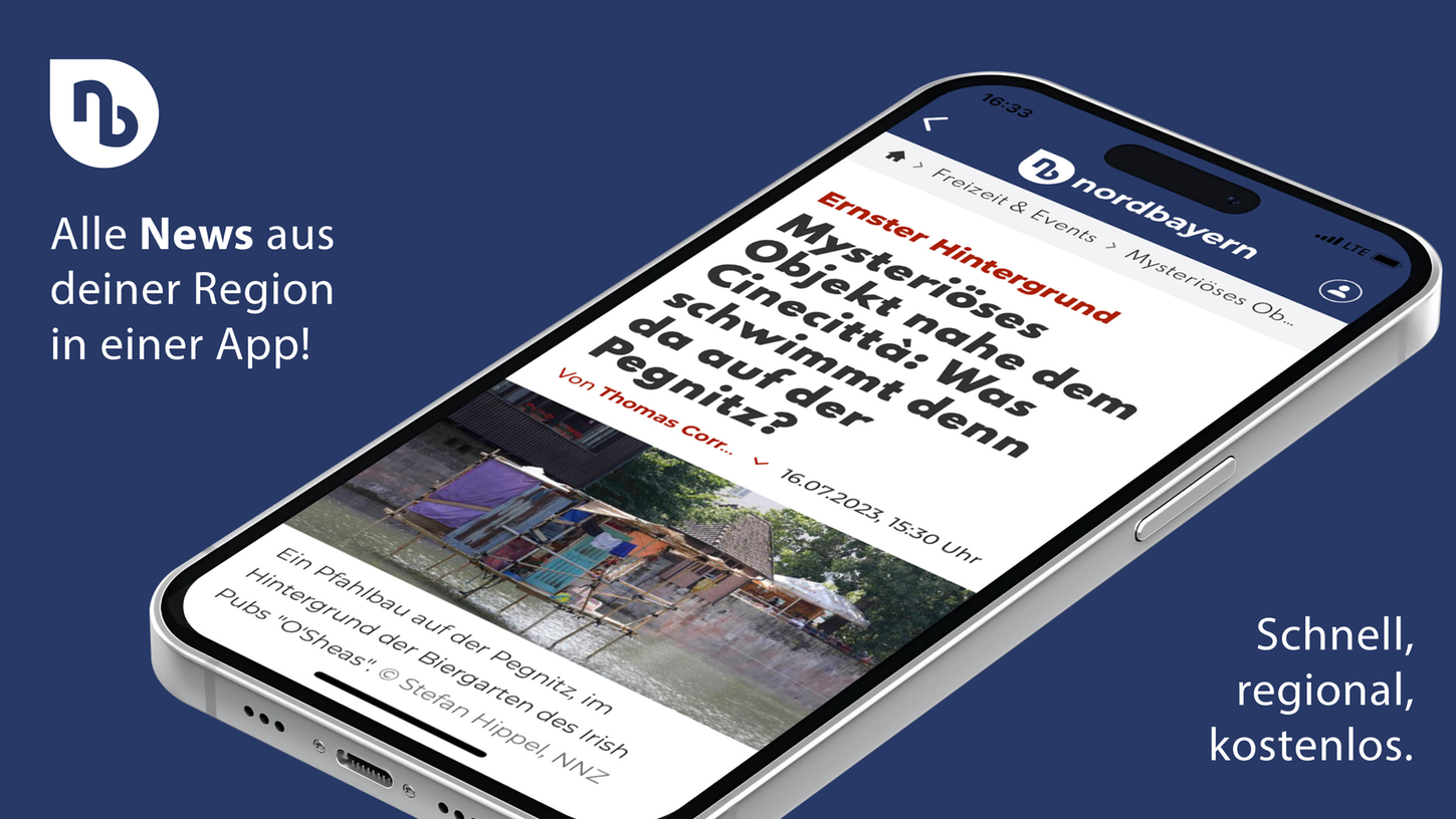 In der Nordbayern News-App finden Sie die wichtigsten Nachrichten aus der Region und der ganzen Welt - kostenlos für Sie aufbereitet.