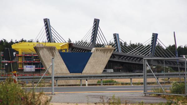 NL Autobahnkreuz N?rnberg Ost Baustelle Overfly