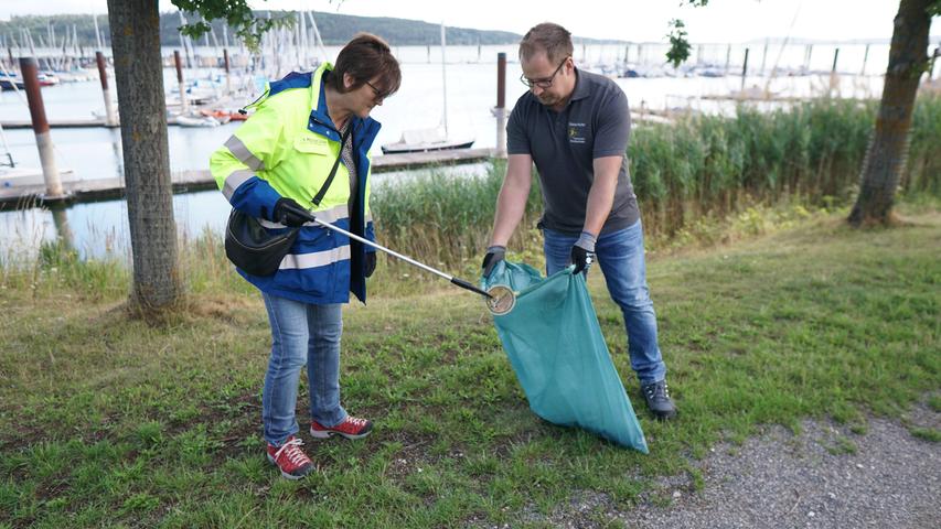 Auch Helga Pfitzinger-Schiele vom Wasserwirtschaftsamt und  Dieter Hofer, Geschäftsleiter des Zweckverband Brombachseespacken in Ramsberg am See mit an.