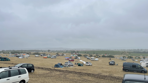 Der Zeltplatz war am Sonntag bereits sichtlich leerer.