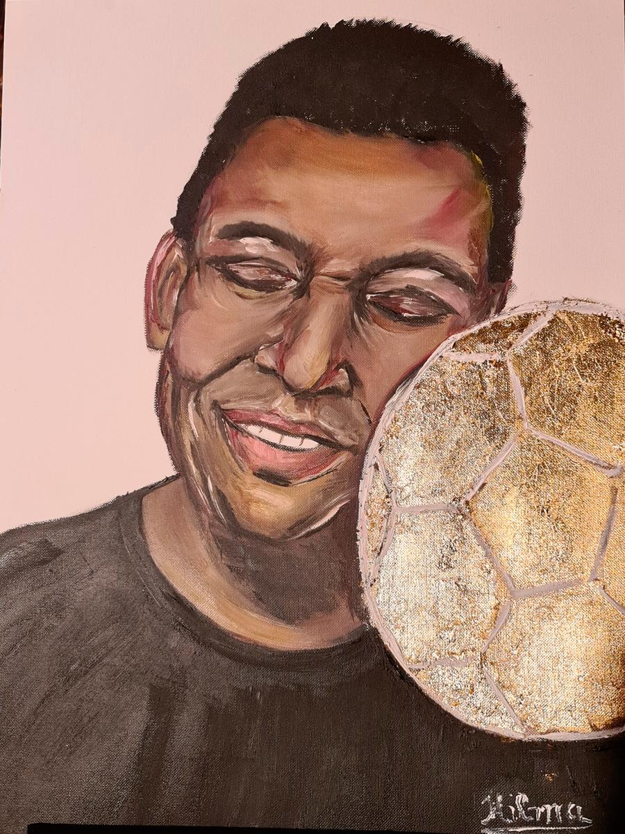 Darf natürlich nicht fehlen, wenn eine gebürtige Brasilianerin zum Pinsel greift: Pele. Darf natürlich nicht fehlen, wenn eine gebürtige Brasilianerin zum Pinsel greift: Pele.