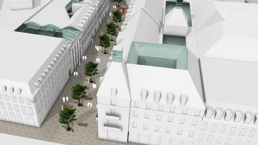 Mit dieser ersten Visualisierung aus dem Juli 2011 hat MIB-Hausarchitekt James Craven die Erwartungen an die Gestaltung des Gebäudes geweckt.  Kritiker bemängeln, dass der jetzt vorliegende Entwurf nichts mehr damit gemein hat.