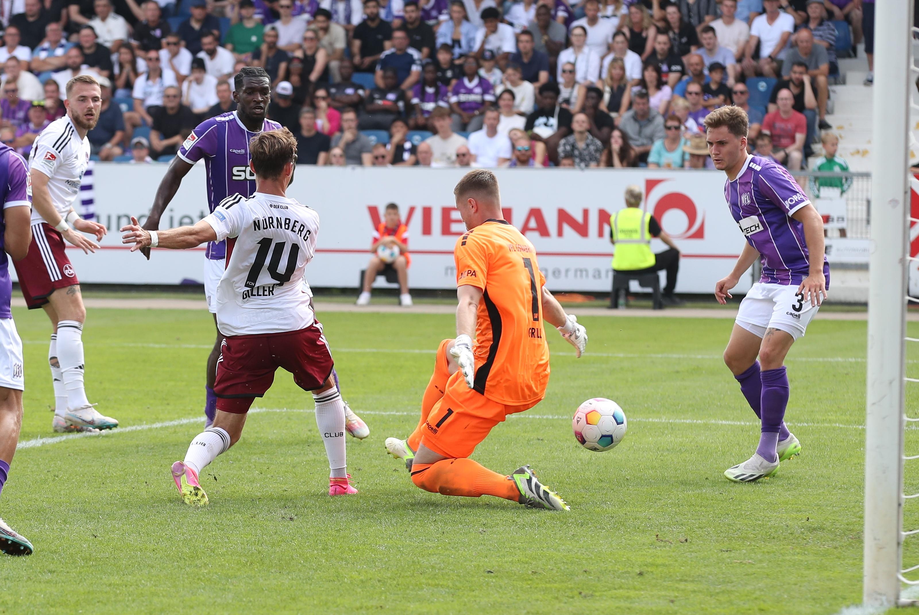 Joker Benjamin Goller macht das 3:0 für Nürnberg.