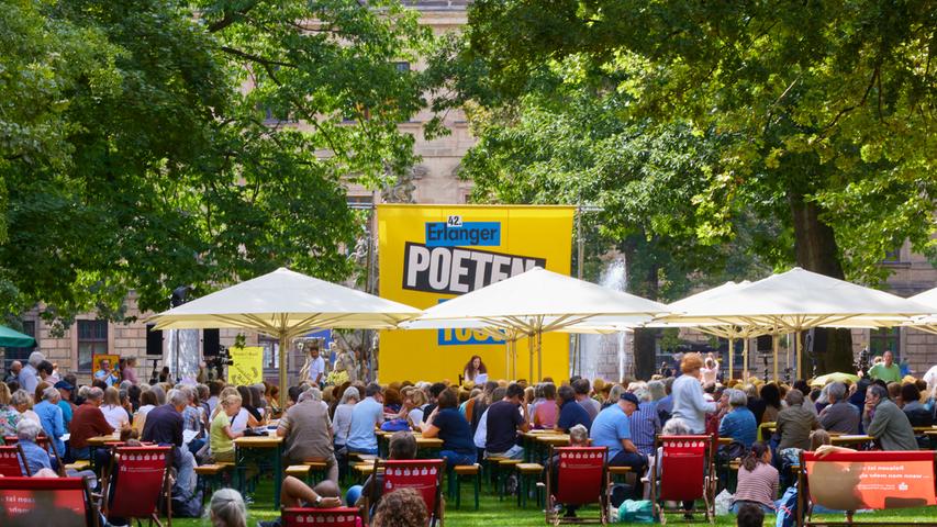 Blick auf die Hauptbühne des Poetenfests im Jahr 2022.