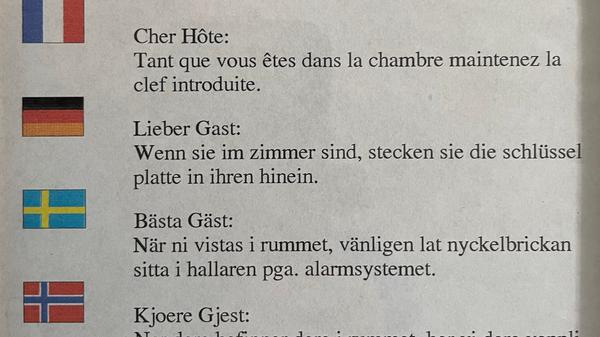 "Gesehen im Hotelzimmer in Funchal bei unserem Urlaub auf Madeira", schreibt Familie Jäger aus Nürnberg. Alle Bilder der letzten Jahre unserer lustigen Deutschübersetzungen finden Sie hier.