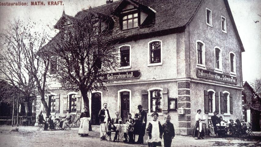 Das Ausflugslokal "Felsenkeller" in Limbach um das Jahr 1910.