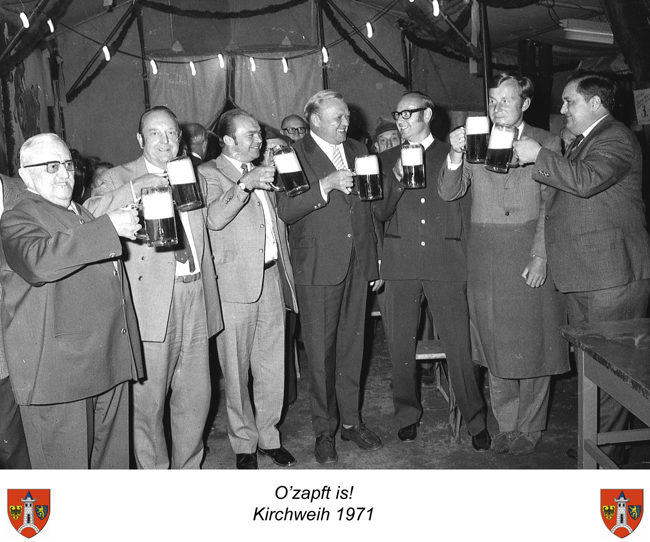 O'zapft is! Kirchweih in Schwabach 1971.