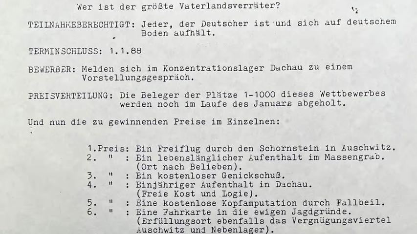 Dieses antisemitische Flugblatt wurde 1988 in Hubert Aiwangers Schultasche gefunden. Dieses antisemitische Flugblatt wurde 1988 in Hubert Aiwangers Schultasche gefunden.