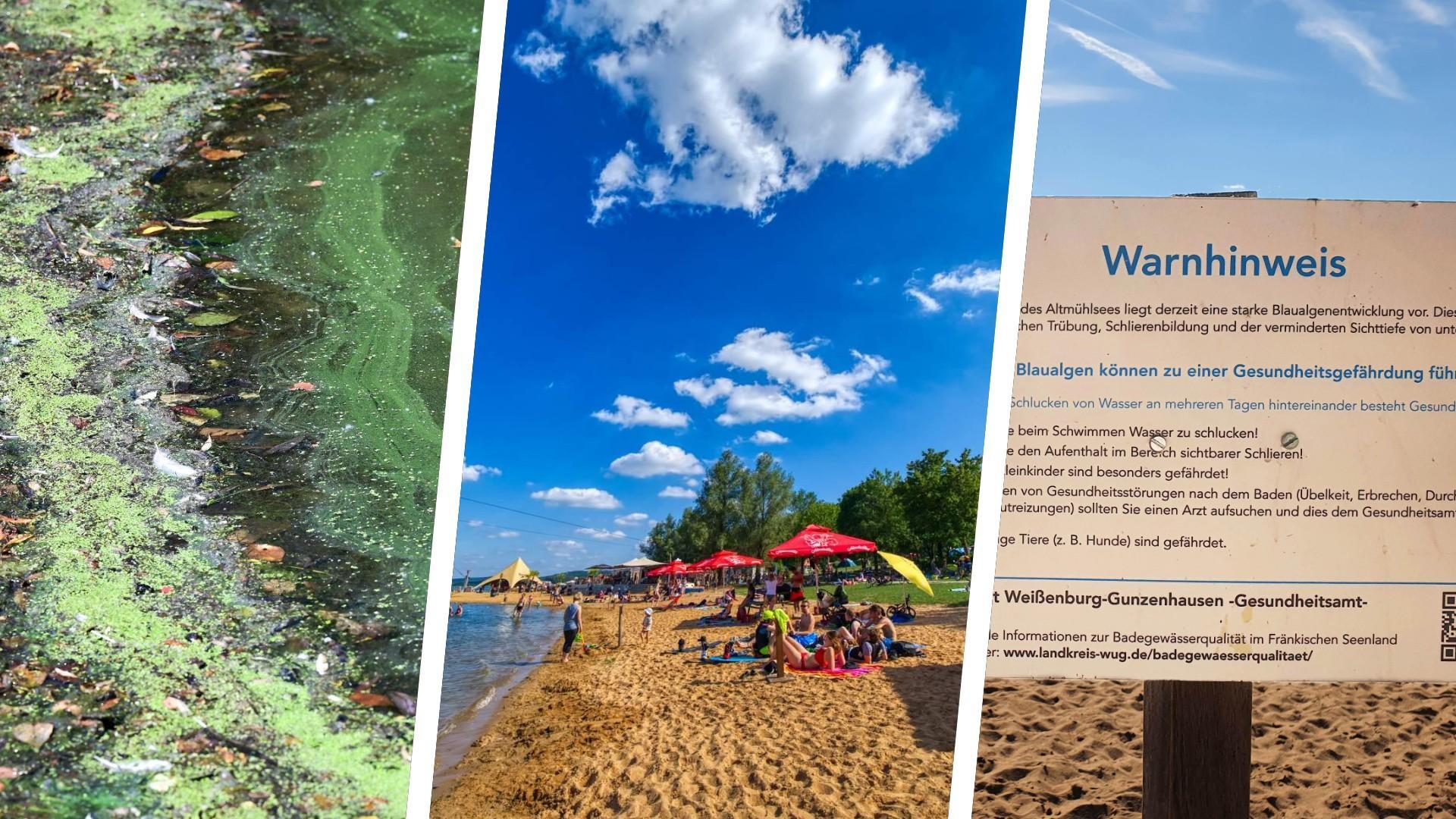 Collage-Brombachsee-Badewarnung