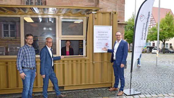 Landtagswahl: In Schwabach bekommt die Urne vom Container Konkurrenz