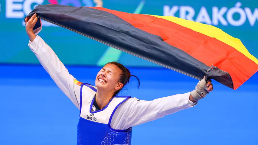 Welch eine Befreiung: Anya Kisskalt gewinnt ihre erste Medaille im Seniorenbereich. Welch eine Befreiung: Anya Kisskalt gewinnt ihre erste Medaille im Seniorenbereich.