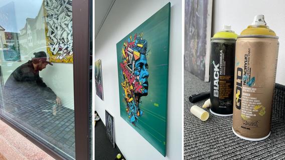 Graffitikunst auf Leinwand: Alexander Feer stellt im Kunstfenster Hersbruck aus