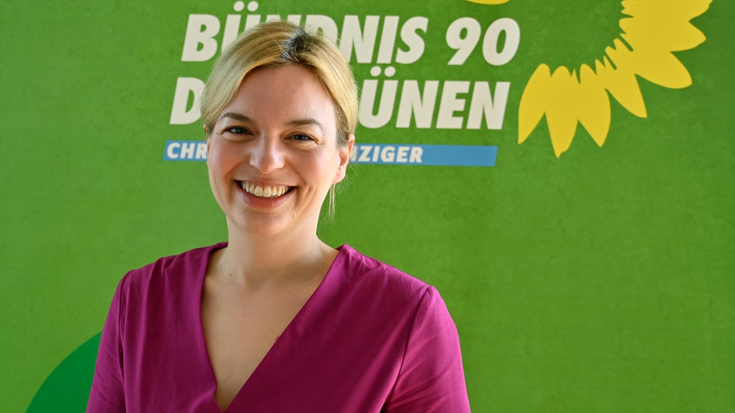  Katharina Schulze, die Spitzenkandidatin  der Grünen. 