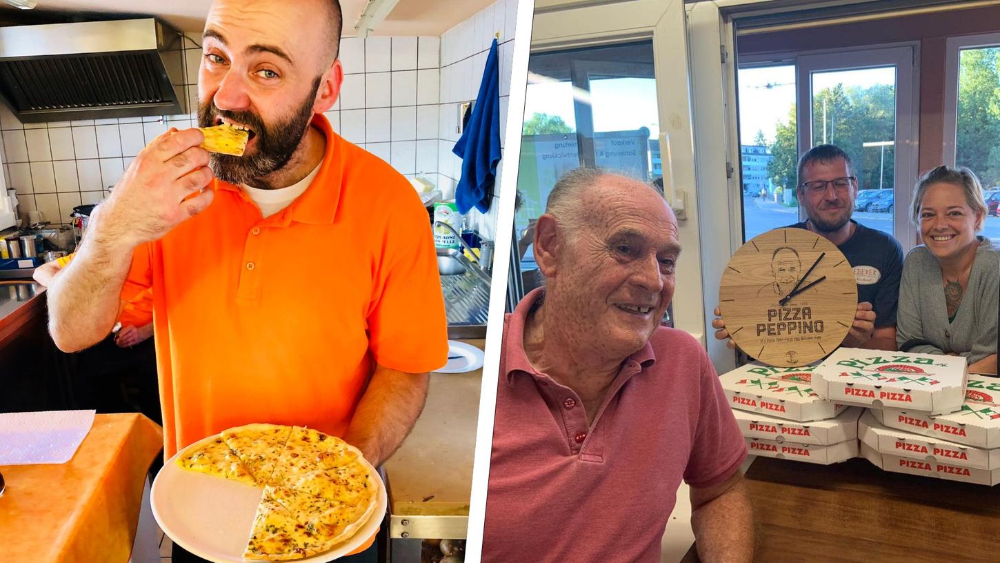 Peppino (rechts) und sein Mitarbeiter Basti gehören zum Inventar der Zirndorfer Kult-Pizzeria. 