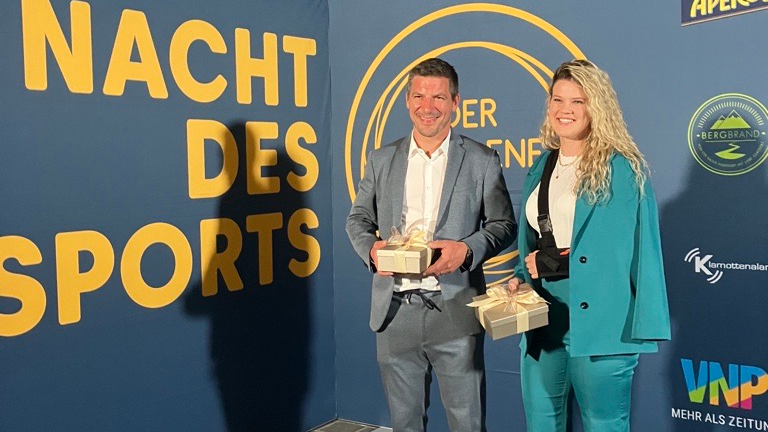 Nürnbergs Sportlerin und Sportler des Jahres: Lea Paulick, die Torhüterin des 1. FCN, und Eishockey-Legende Patrick Reimer. 