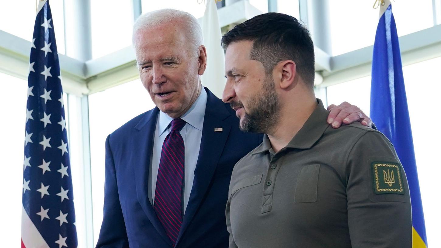 Joe Biden und Wolodymyr Selenskyj werden sich erneut in Washington treffen. Joe Biden und Wolodymyr Selenskyj werden sich erneut in Washington treffen.