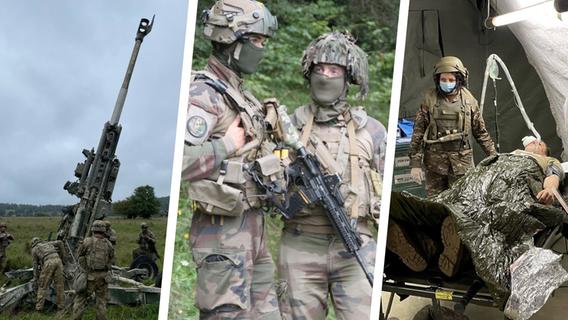 Lasertag, OP-Zelt, Fake-Panzer und Artillerie: Exklusiv beim 4000-Soldaten-Nato-Manöver in Hohenfels