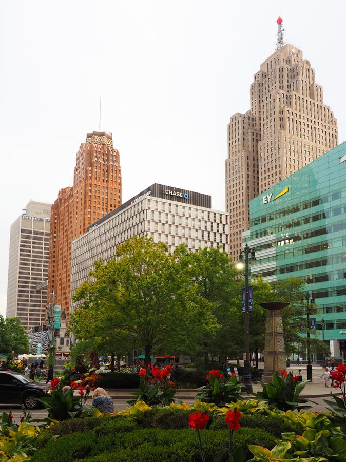 Downtown Detroit erfindet sich gerade neu - und blüht auf.