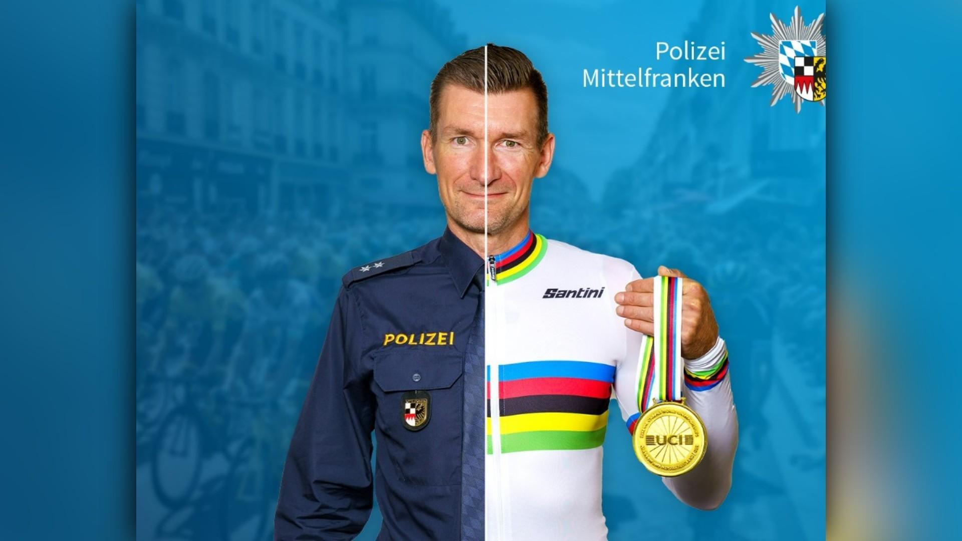 Der Polizist Matthias Schindler wurde in diesem Jahr Para-Weltmeister im Zeitfahren. Der Polizist Matthias Schindler wurde in diesem Jahr Para-Weltmeister im Zeitfahren.