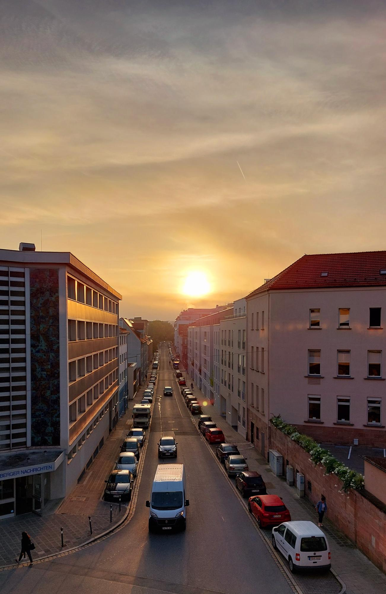 Gelbliche Lufttrübung über Nürnberg