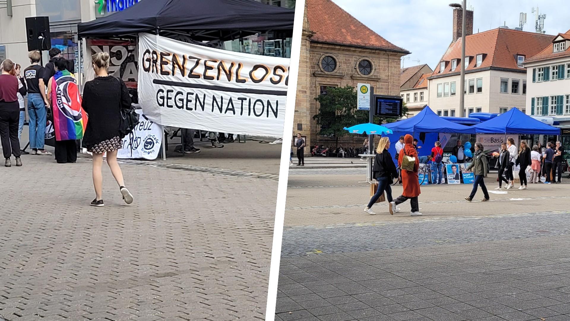 Hier wurden die Stinkbomben abgeworfen. Nach dem Angriff sind beide Stände auf die gegenüberliegende Straßenseite umgezogen. Hier wurden die Stinkbomben abgeworfen. Nach dem Angriff sind beide Stände auf die gegenüberliegende Straßenseite umgezogen.