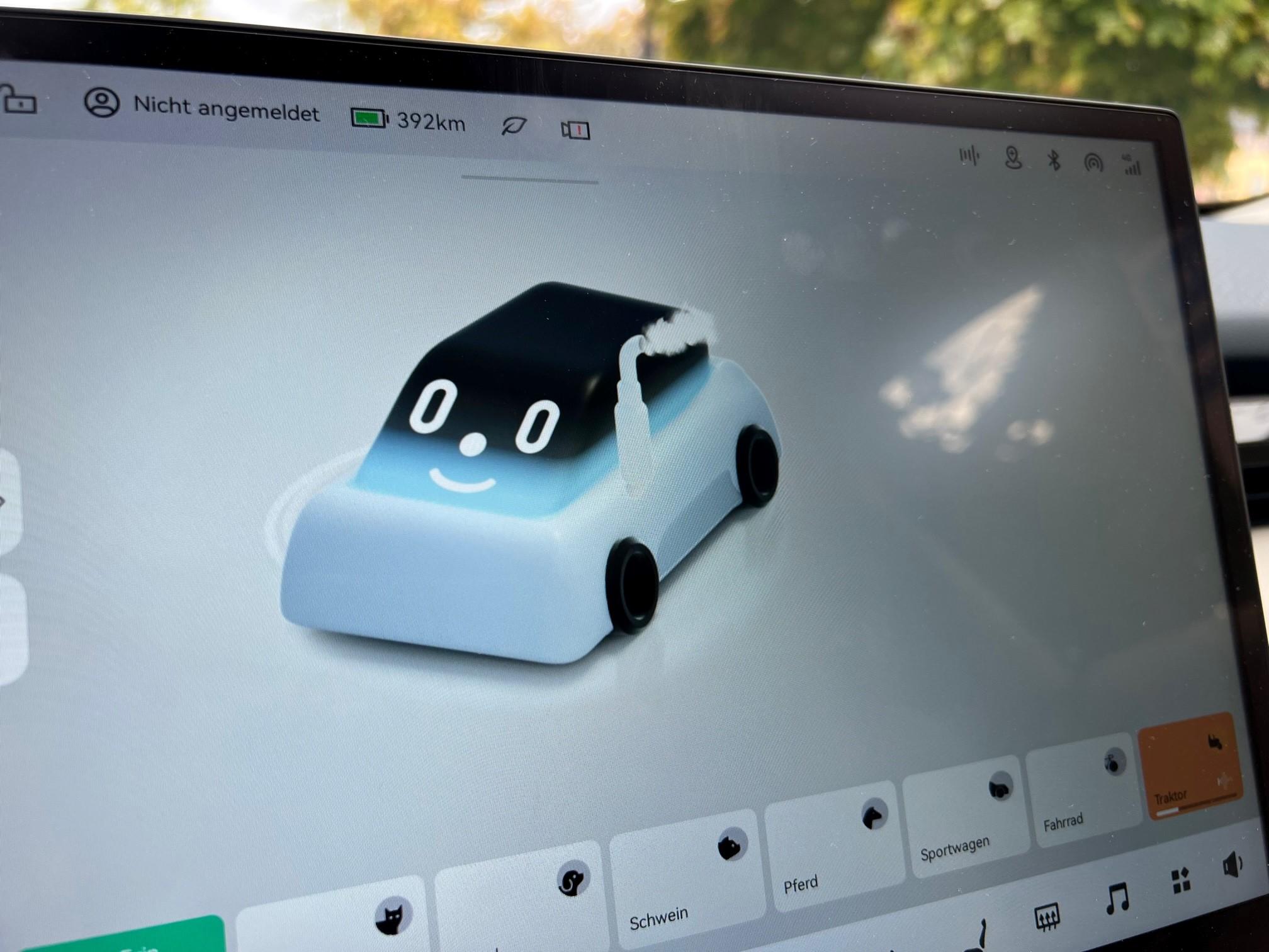 Übers Infotainment lassen sich dem Zeekr verschiedene Sounds entlocken, die über einen Außenlautsprecher übertragen werden. Mal schnauft und tuckert er wie ein Traktor...