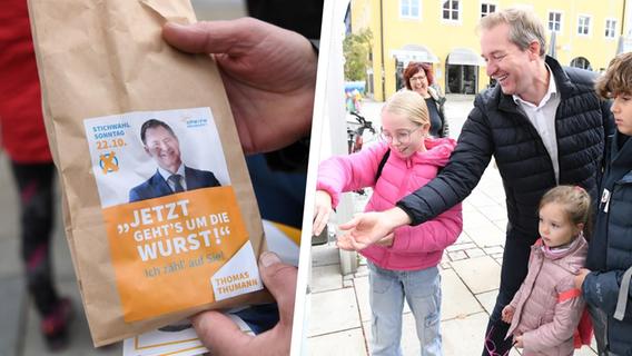 Vernissage trifft auf Wahlkampf: Kunstprojekt am Rathaus belebt die OB-Stichwahl in Neumarkt