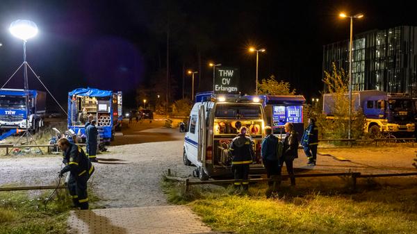 Im Freigelände der TechFak präsentierte sich das Technische Hilfswerk (THW).