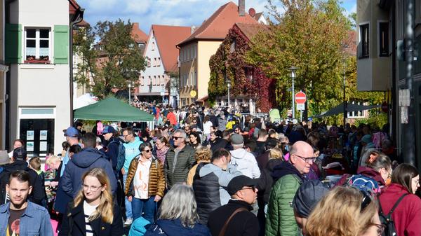 Das herbstlich schöne Wetter lockte Tausende von Besuchern und Besucherinnen aller Generationen in die Schwabacher Innenstadt.
