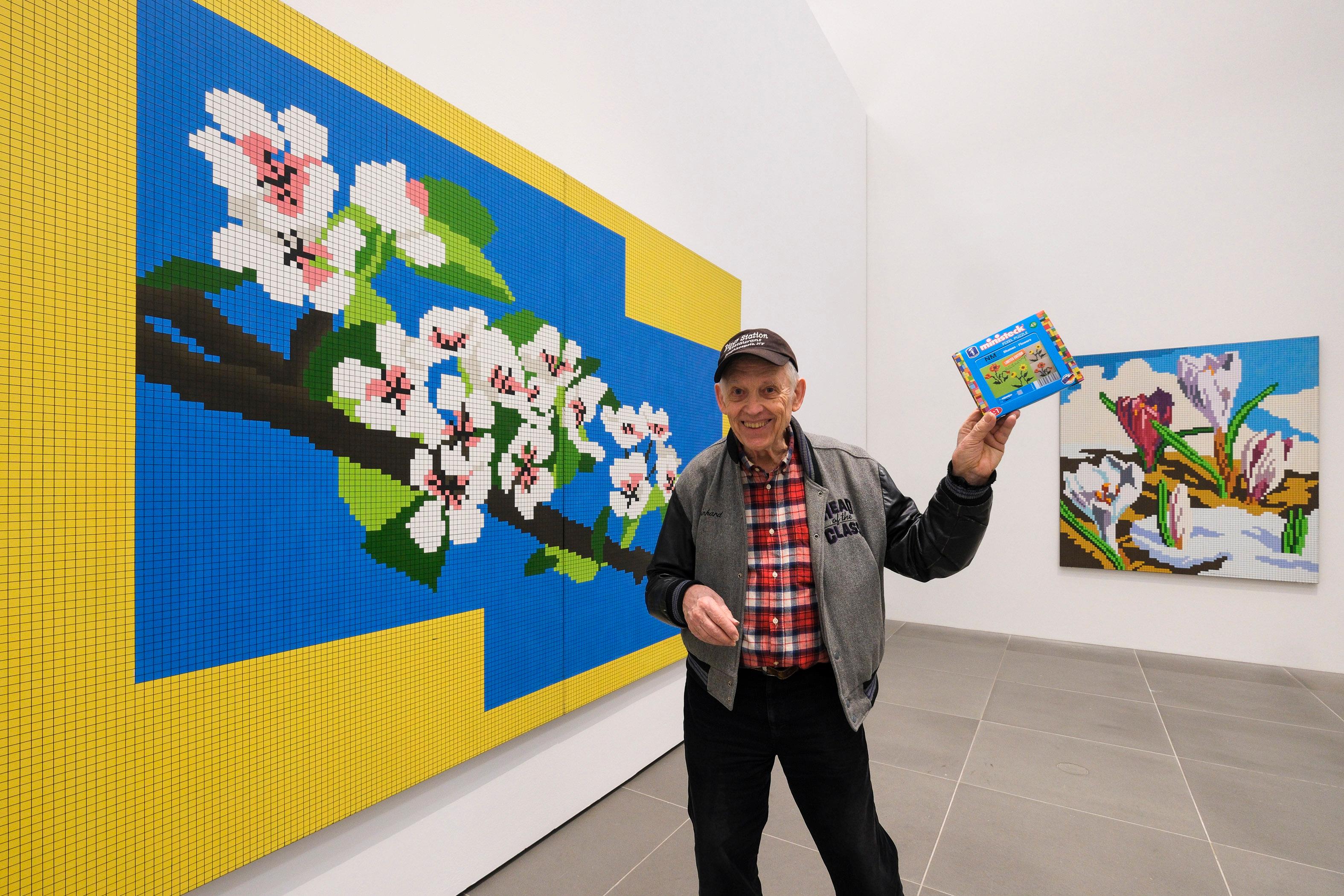 Reinhard Voigts Faible für die Natur spiegeln auch seine Pixel-Gemälde wider.