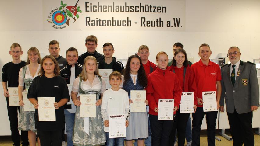 Diese Schützinnen und Schützen wurde jetzt vom Gau Weißenburg für ihre sportlichen Leistungen und Erfolge geehrt.  