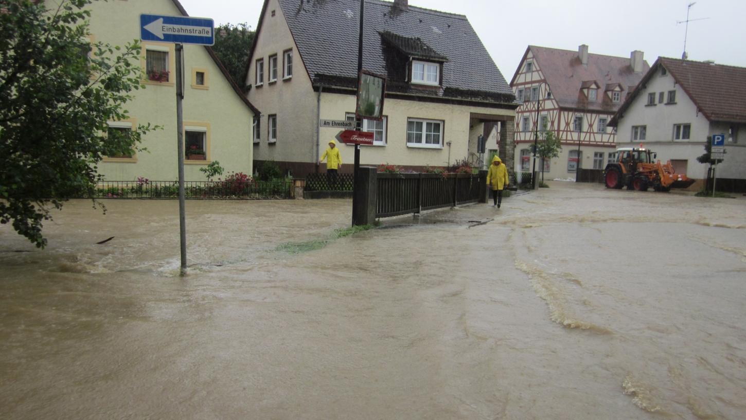 Region Forchheim steht unter Wasser