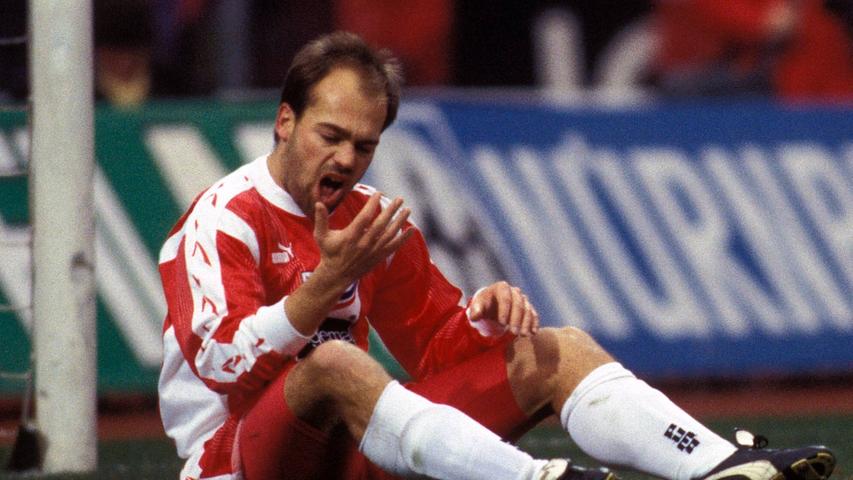 Handfester Führungstreffer: André Golke brachte den Club am 6. November 1993 gegen den Branchenprimus mit 1:0 in Front. 