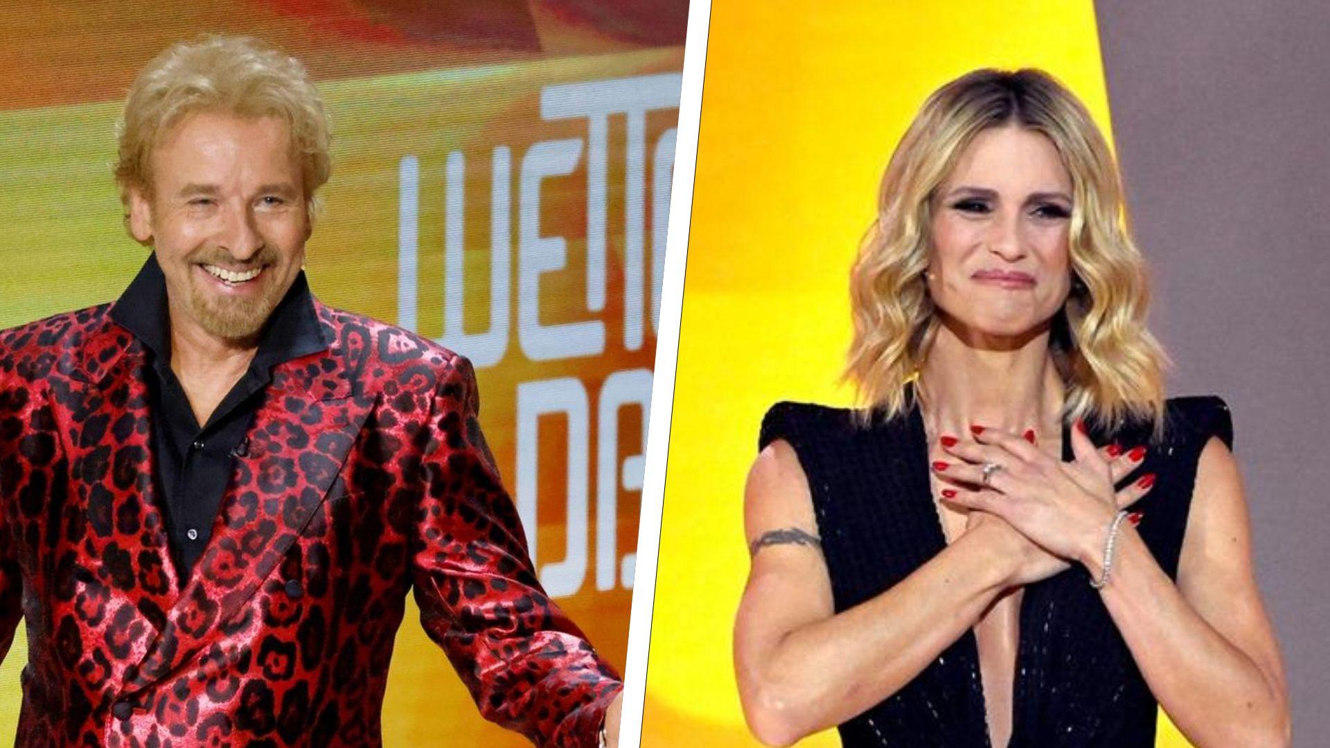 Jahrelang standen sie gemeinsam auf der Bühne, jetzt will Thomas Gottschalk seine letzte Moderation der Show "Wetten, dass..." alleine durchziehen. Jahrelang standen sie gemeinsam auf der Bühne, jetzt will Thomas Gottschalk seine letzte Moderation der Show "Wetten, dass..." alleine durchziehen.