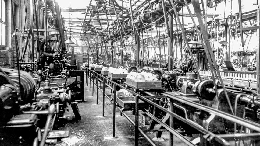 Die Produktionshalle bei Zündapp in den 1920er Jahren. 