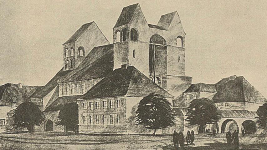 Wahrhaft monumental zeigte sich Clemens Holzmeisters Entwurf für die neue Martinskirche anno 1926. Allein, der Plan kam so nie zur Ausführung. 